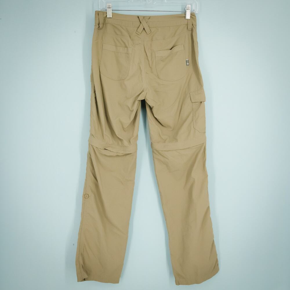 Mountain Hardwear Women's Size 2 Khaki Convertible Zip Off Cargo Hiking Pants - Picture 3 of 5